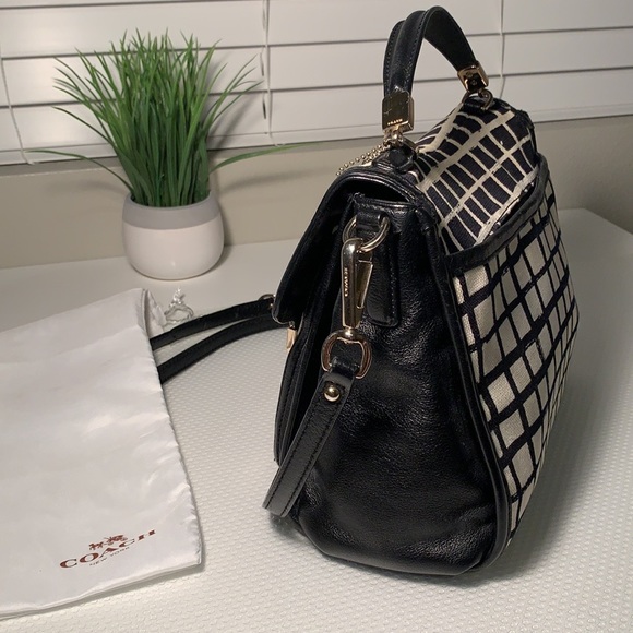 Coach Madison Small Sadie Flap Satchel In Graphic Print - Picture 8 of 15